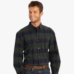 Orvis Men’s Classic Button-Down Plaid Blue/green Tartan Shirt. Size Large– NWT.
